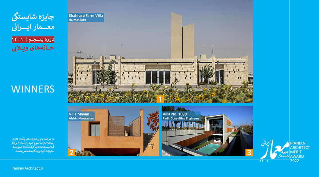 برندگان پنجمین دوره جایزه شایستگی معمار ایرانی (۱۴۰۱)