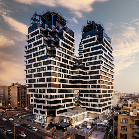 ساختمان مسکونی دوقلوی میکا، تهران / شهاب علیدوست، سونا افتخار اعظم