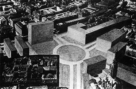 Mies van der Rohe, Alexanderplatz Project, Collage, 1928