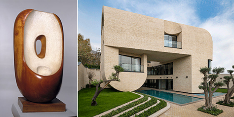 Curved Form (Oracle) / Barbara Hepworth | The Courtyard Villa / Next Office