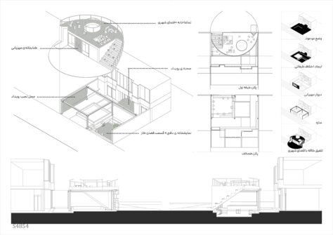 آثار برگزیده مسابقه معماری کوچه کتاب | رتبه اول: نگین شکری، مهدی صفاریان