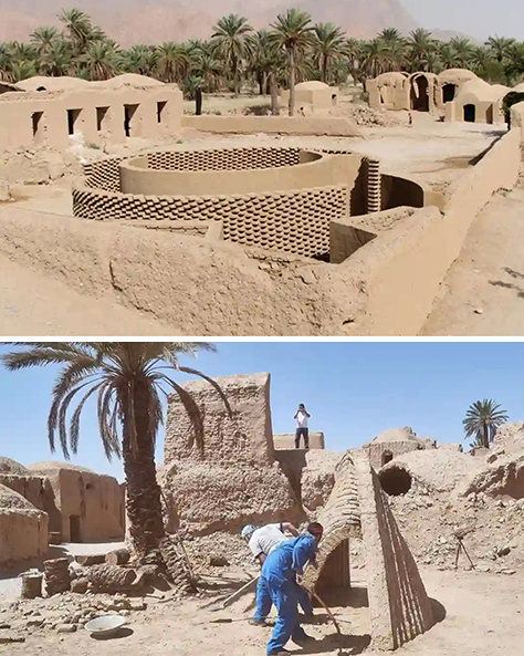 رصدخانه در کویر و مجسمه‌های خاکی / پویا خزائلی پارسا (پژوهشکده معماری خاک اصفهک و آتلیه‌ شعف میرایی)